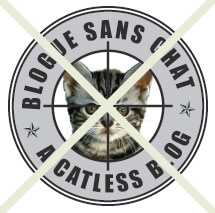 Logo de "Blogue sans chat" barré